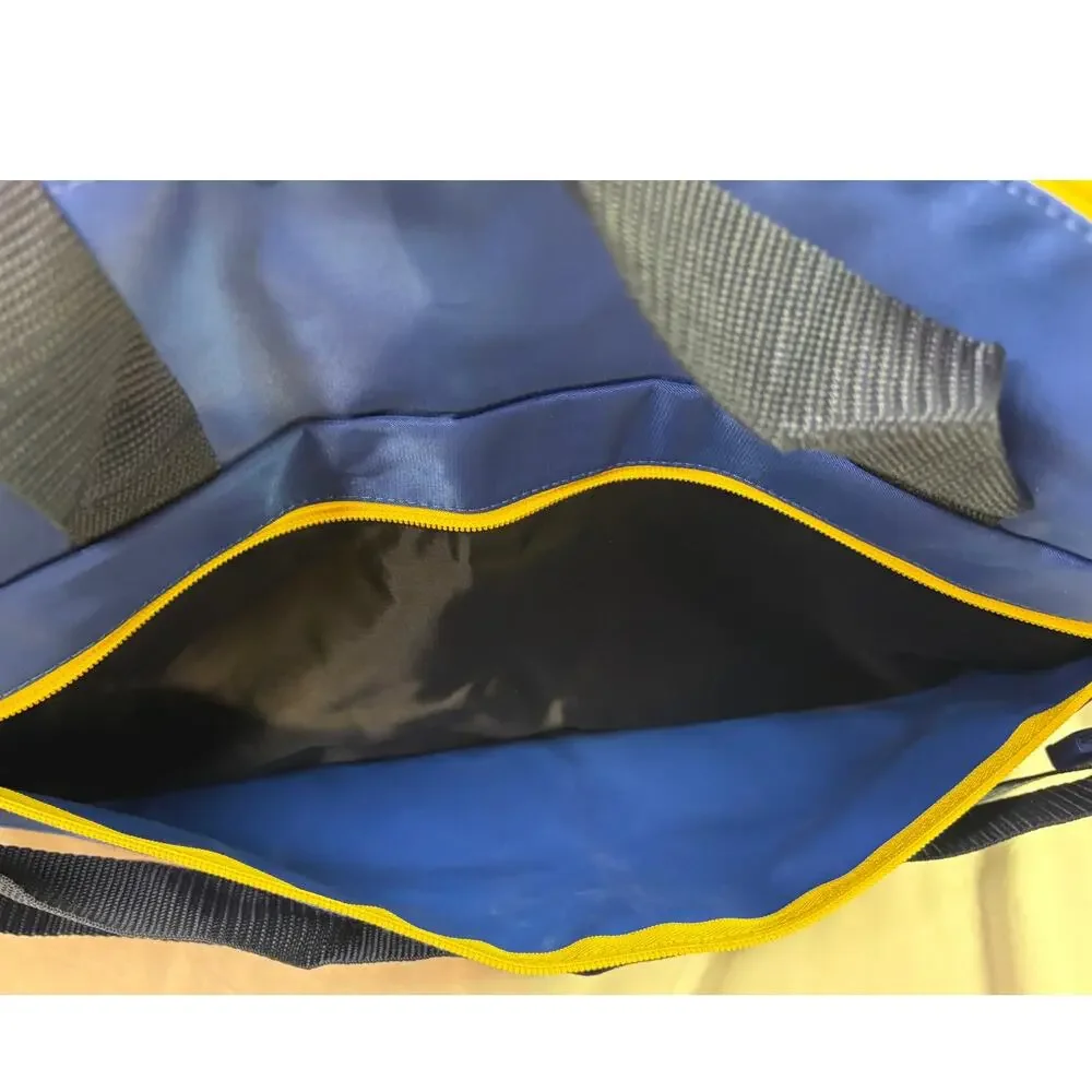 Vintage Nautica Duffle Bag Blue White Gym Travel Weekender Luggage Carrier 90s